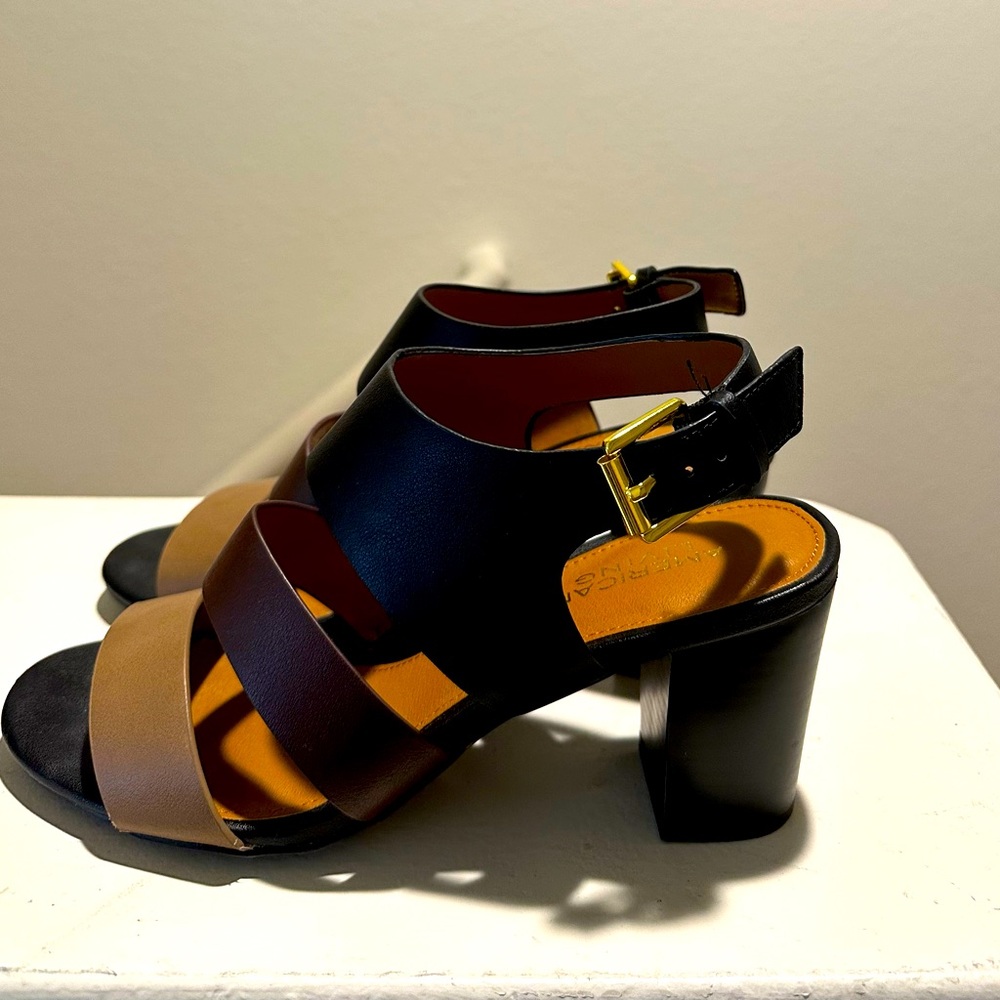 American Living Wakely ankle strap open toe heels